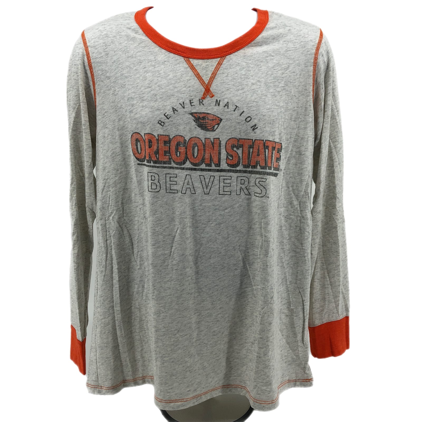Oregon State Beavers Gray & Orange Long Sleeve T-Shirt