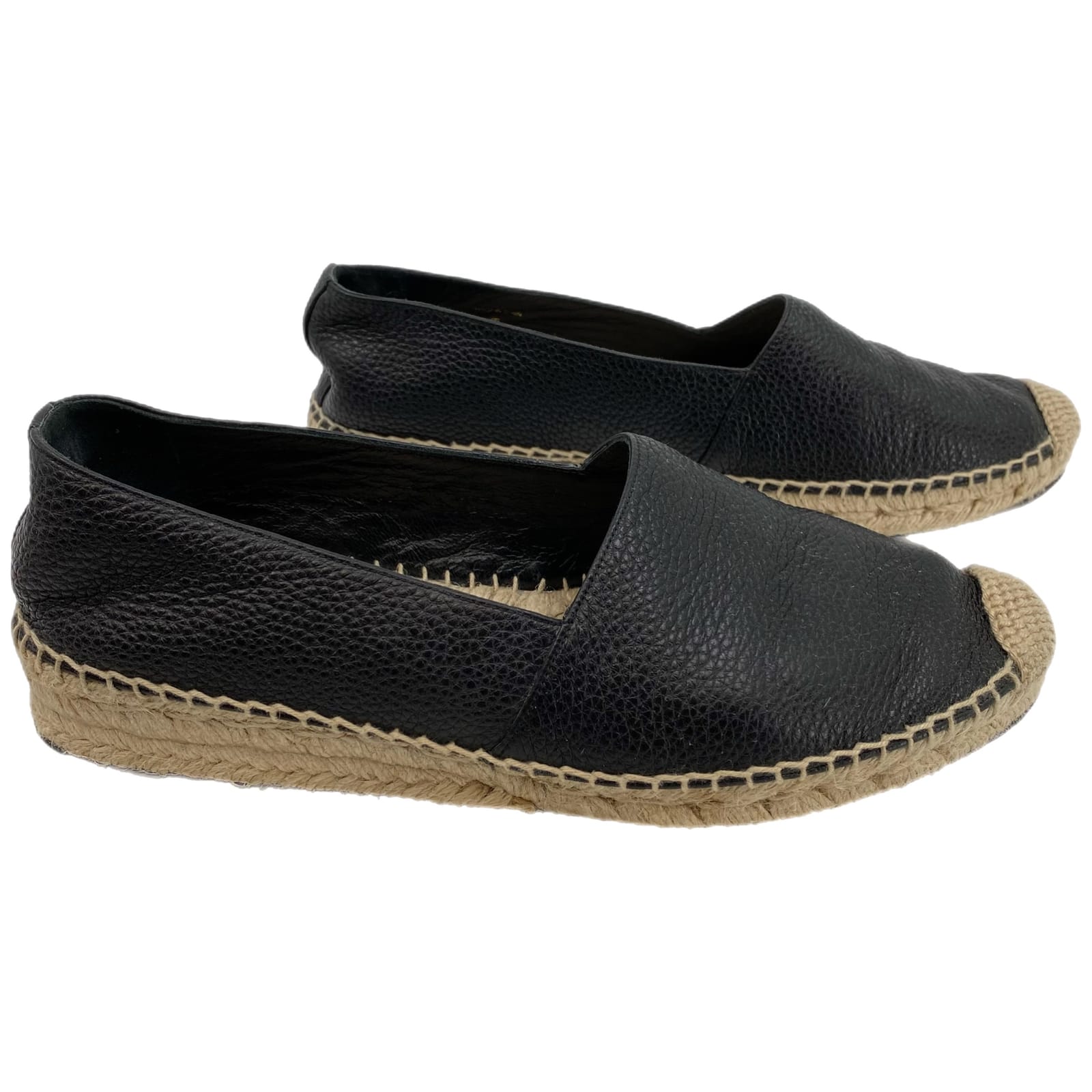 Lafayette 148 New York Black Leather Platform Flats