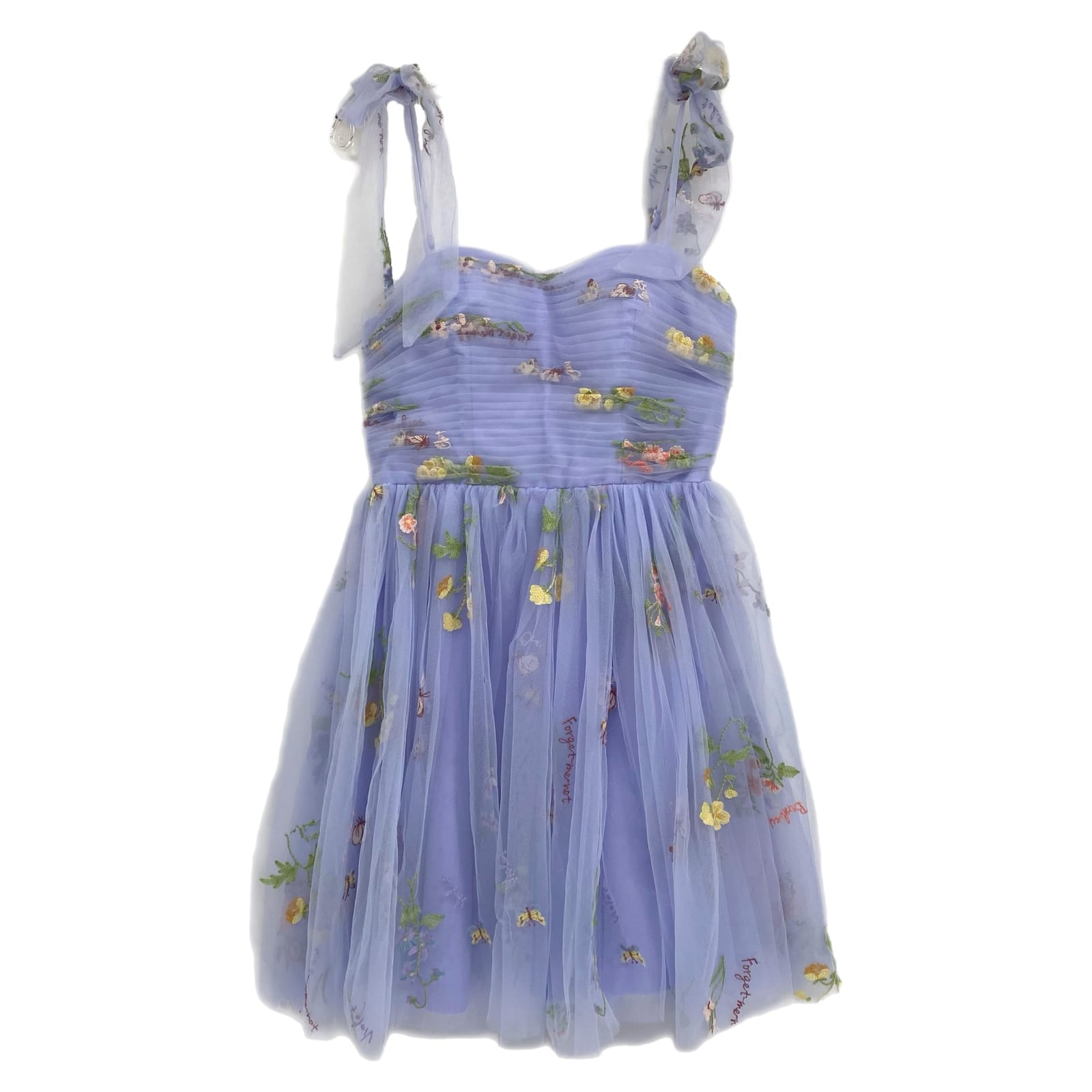 JJs House Purple Floral Embroidered Mini Dress