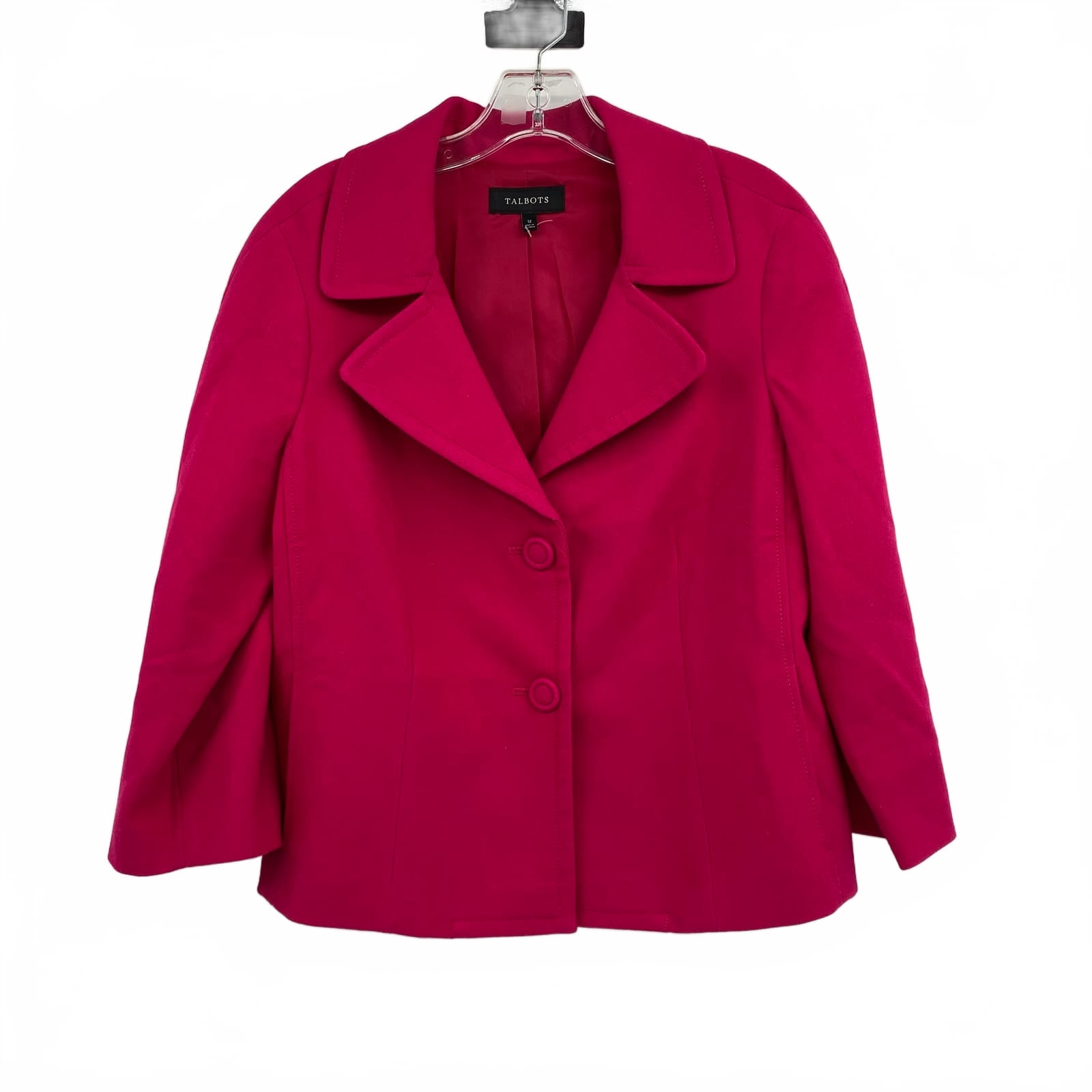Talbots Pink Synthetic Classic Blazer