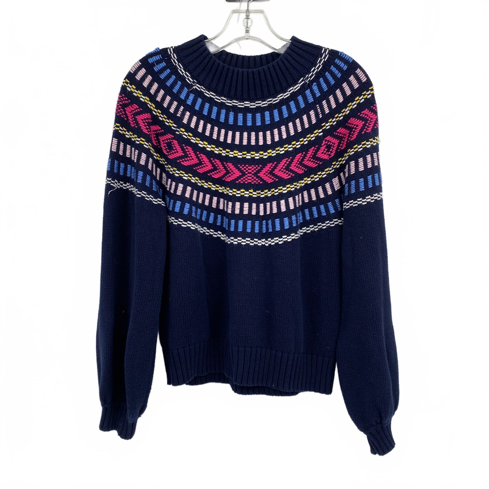 Rebecca Minkoff Blue 100% Cotton Pullover Crew Neck