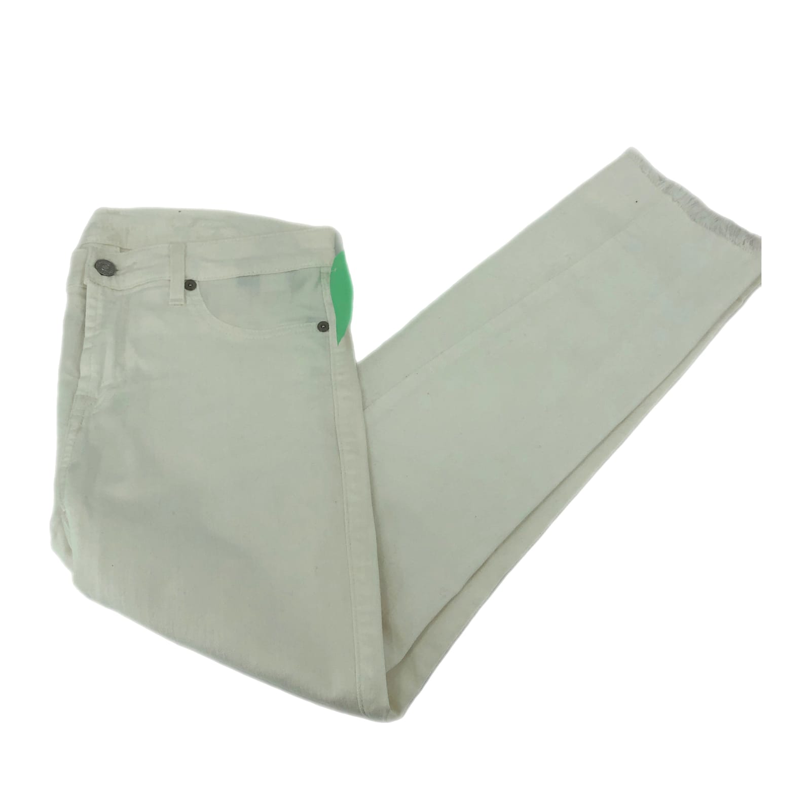 7 For All Mankind White Classic Straight Jeans