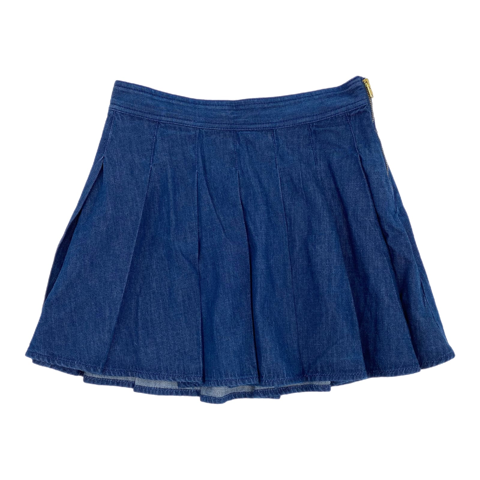 Crewcuts Blue Denim Pleated Mini Skirt