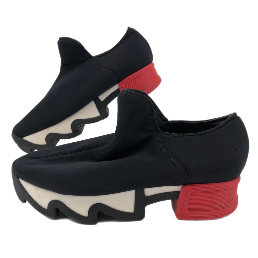 iRi Red-Black Leather Platform Sneakers