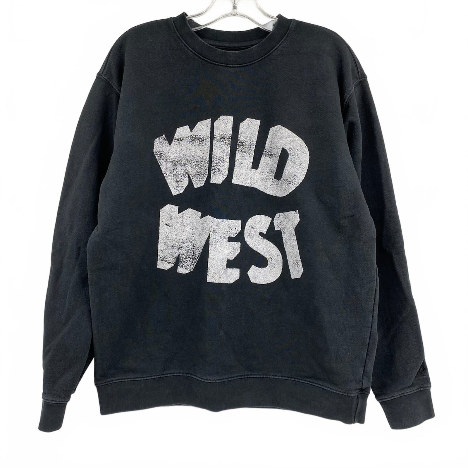 One Of These Days Black Cotton Wild West Pullover Sweatshirt