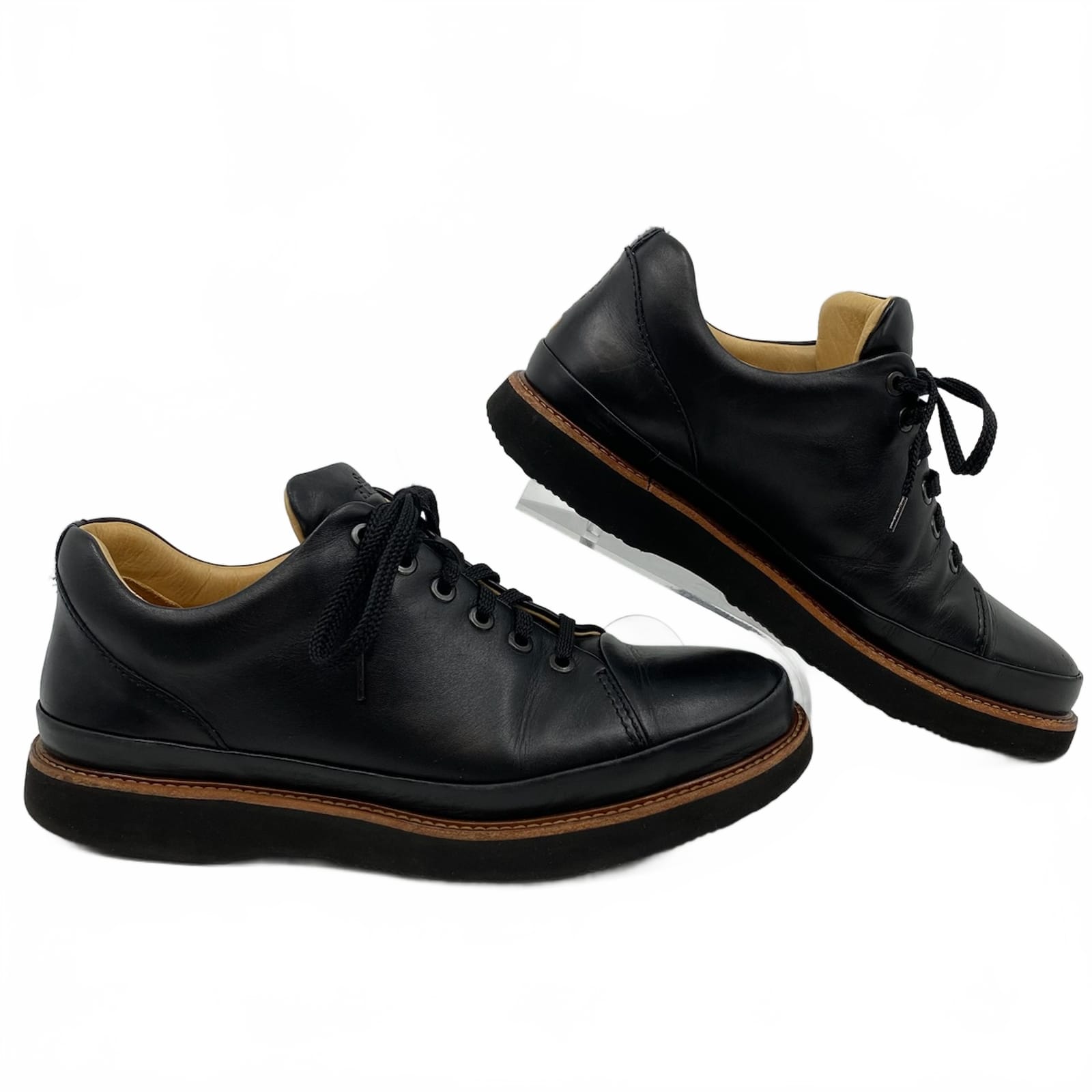 Samuel Hubbard Black Leather Dress Fast Sneakers