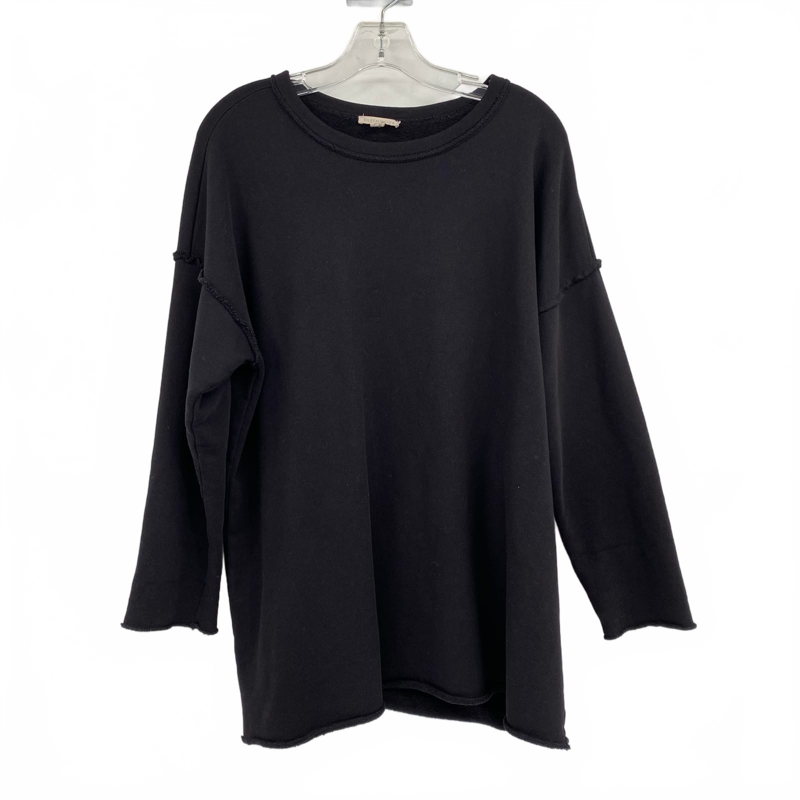 Eileen Fisher Black Cotton Pullover Sweater