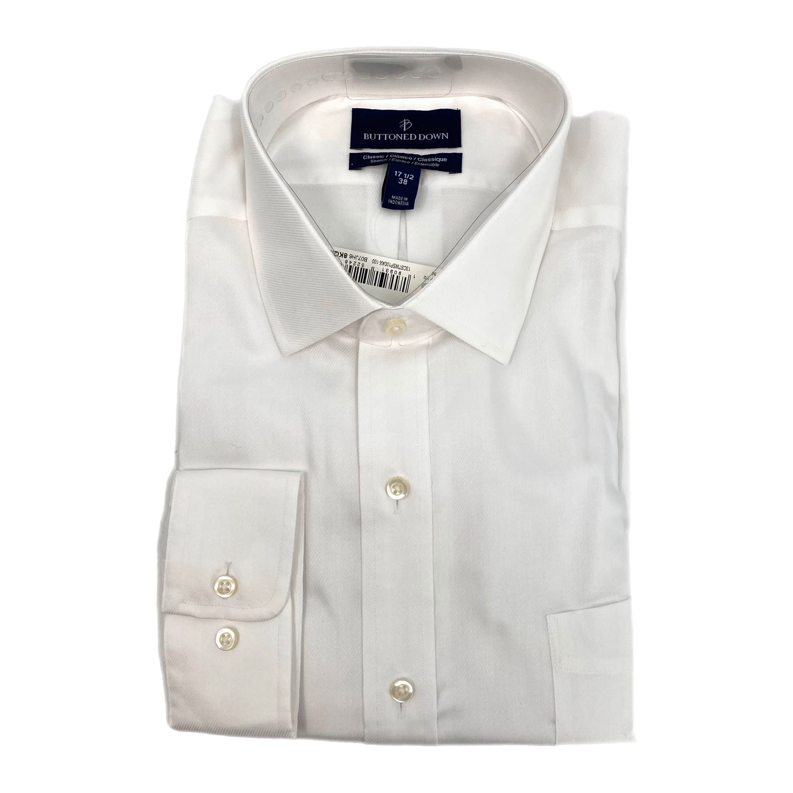 Buttoned Down White Long Sleeve Classic Button-Up Dress Shirt