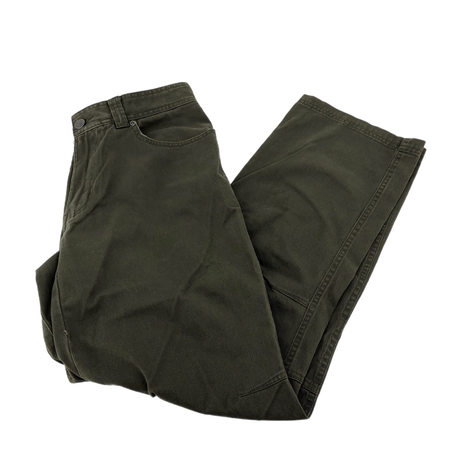 Columbia Green Wide-Leg Straight Jeans