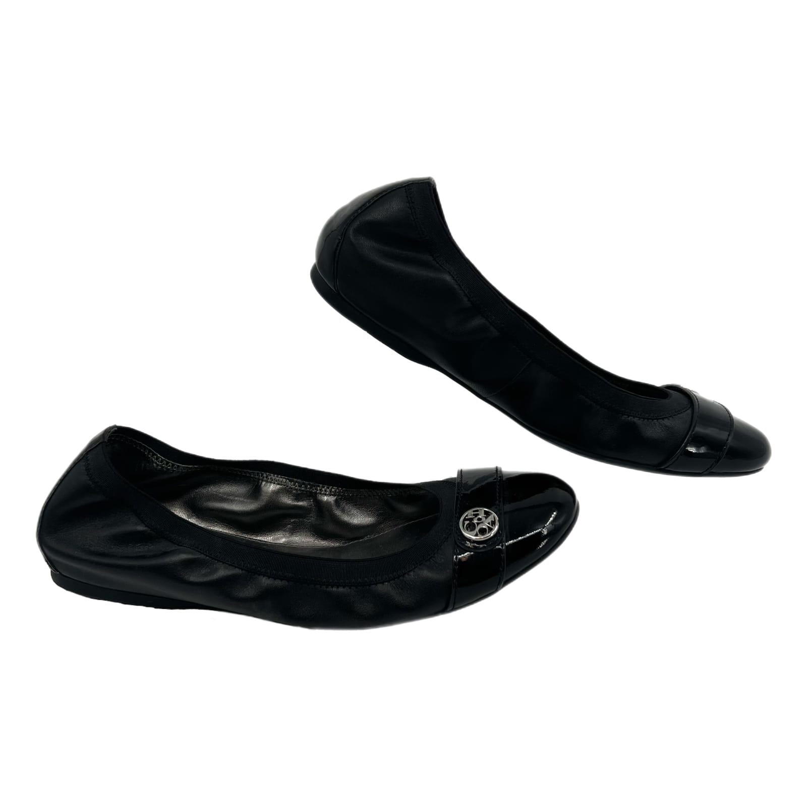 Coach Black Classic Cap Toe Flats