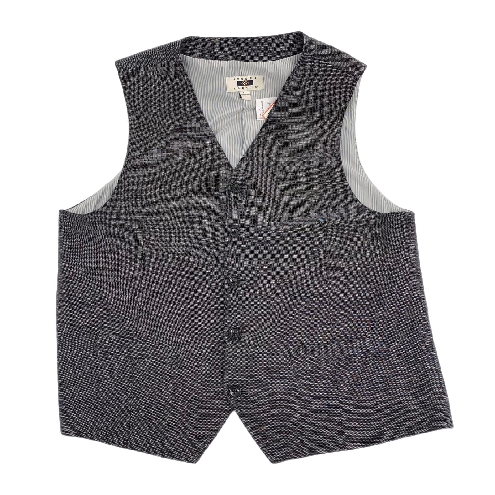 Joseph Abboud Gray Button-Up Wool Vest