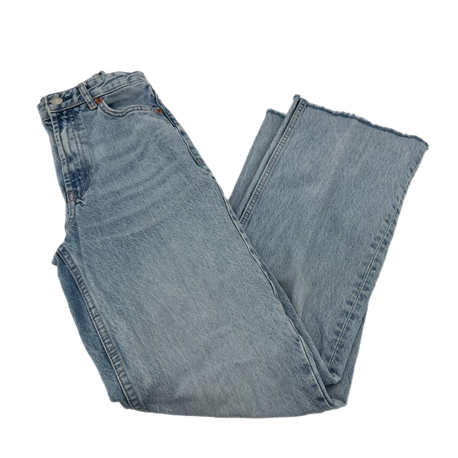 Zara Light Blue Straight Leg Jeans