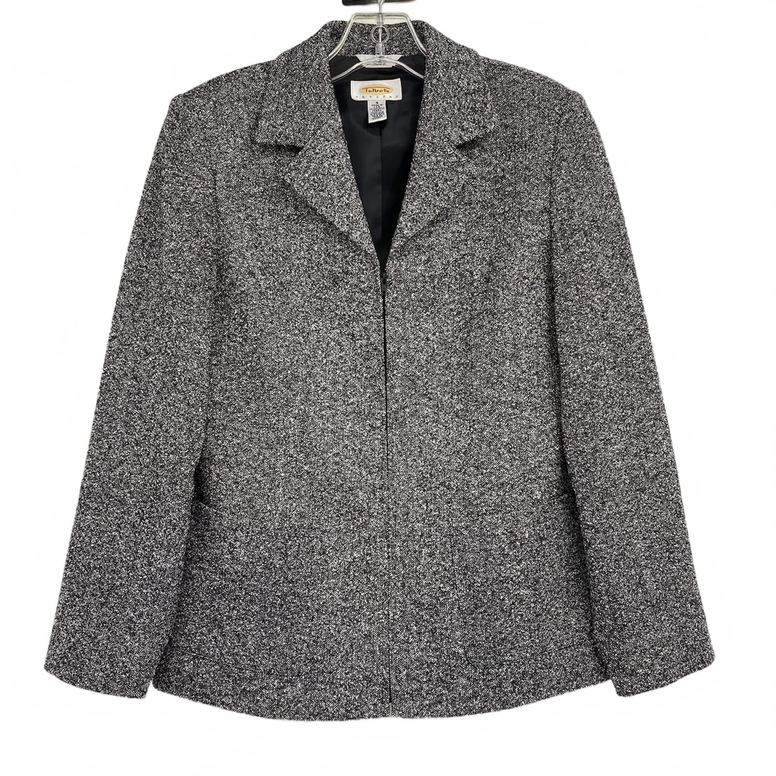 Talbots Gray Zip-Up Blazer Jacket