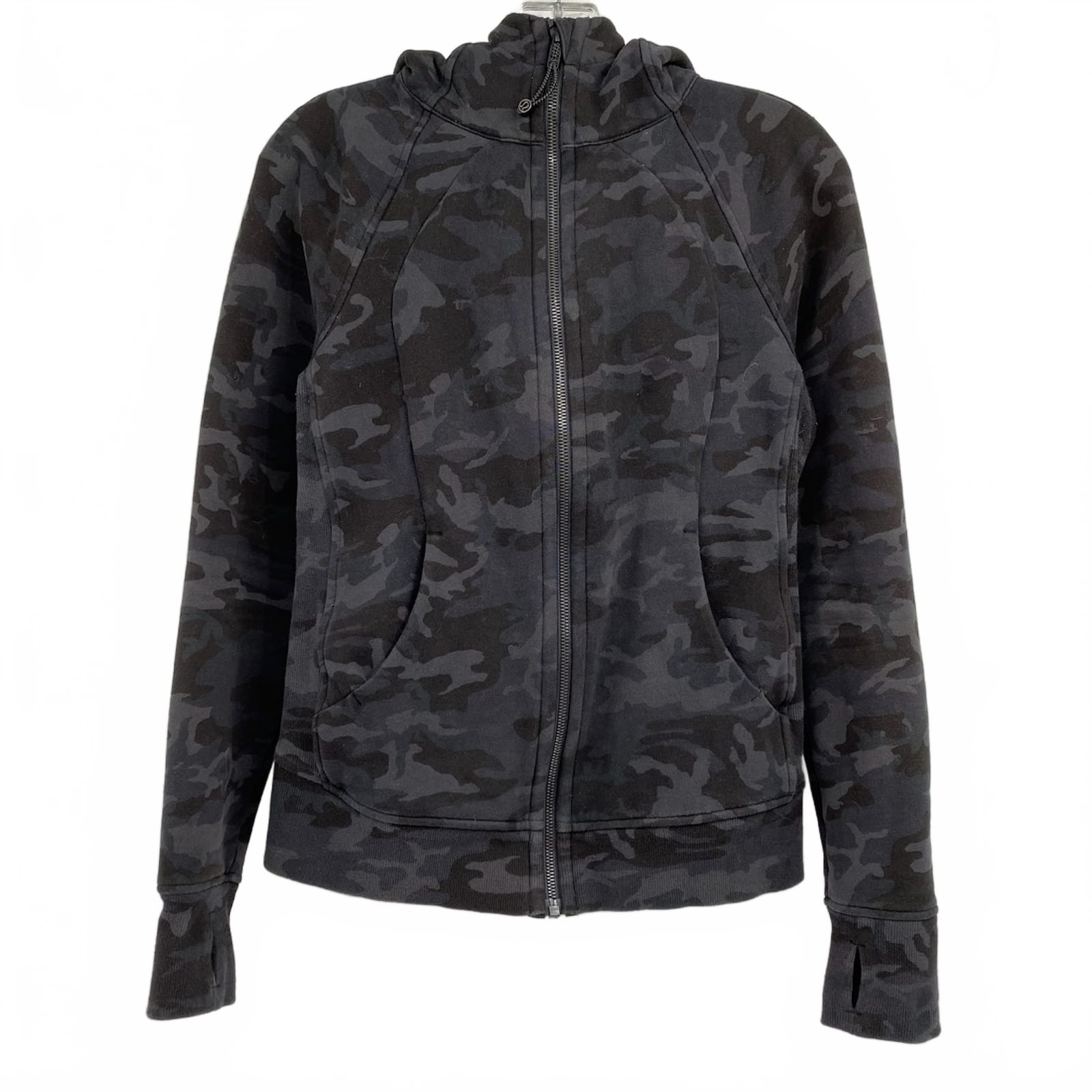 Lululemon Black Gray Camouflage Full Zip Sweatshirt