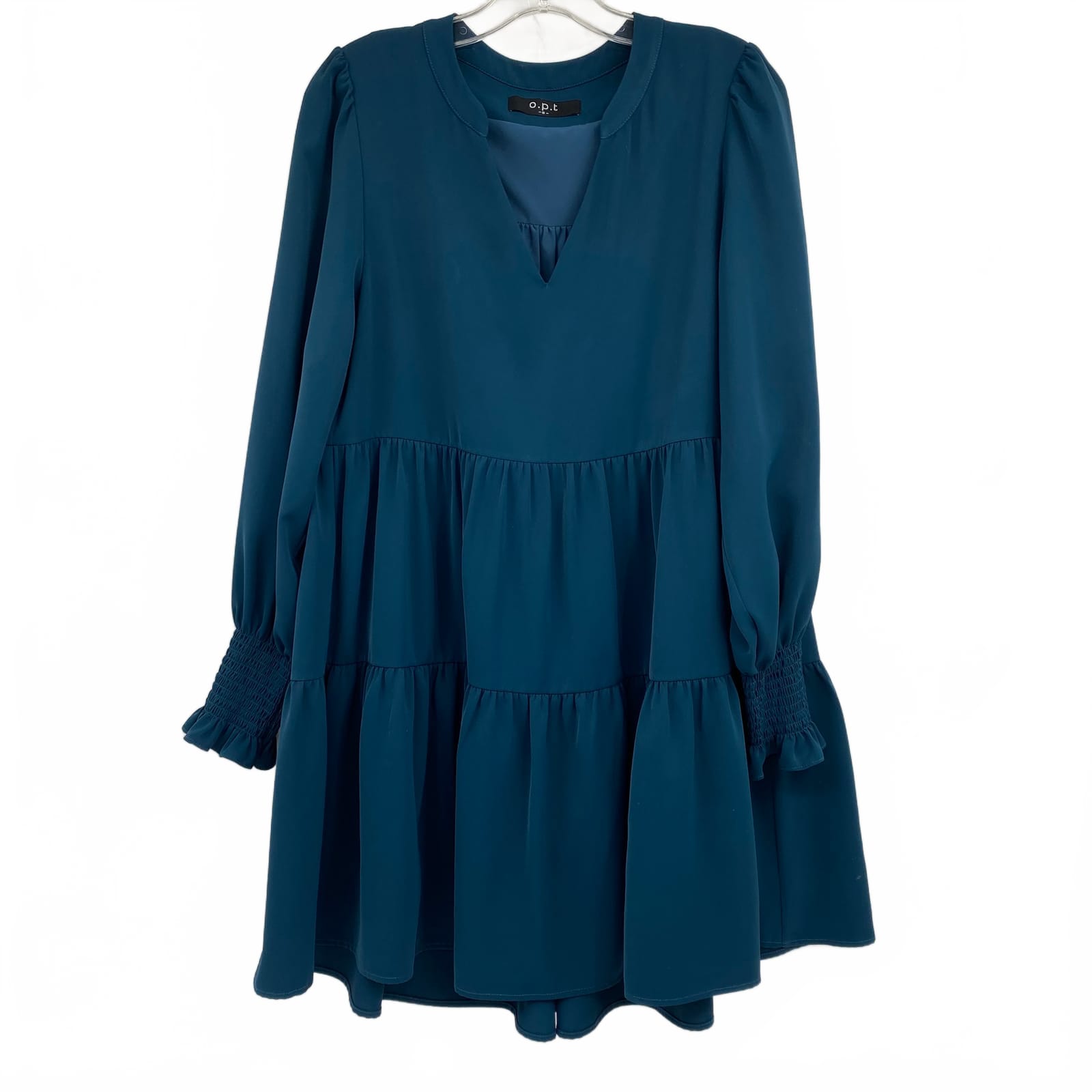 O.P.T Blue Polyester Mini Dress
