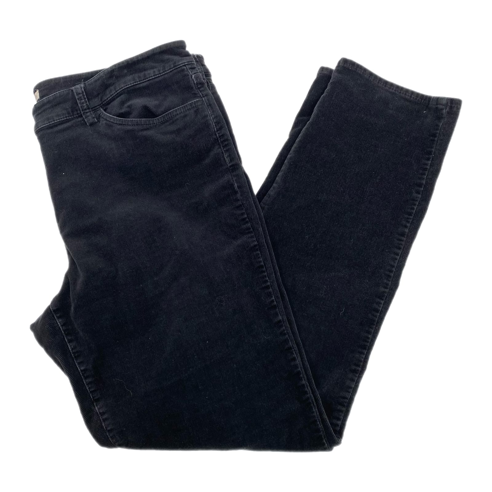 Eileen Fisher Black Straight Leg Corduroy Pants