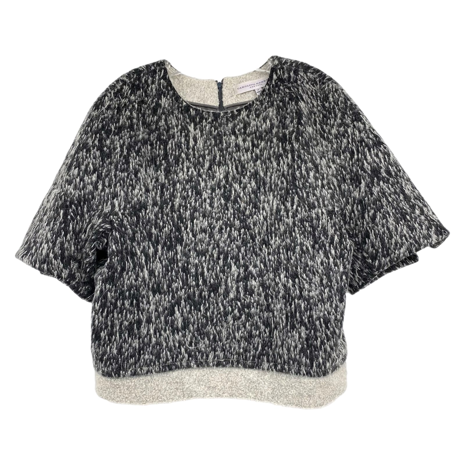 Carolina Herrera Gray Wool Alpaca Blend Blouse