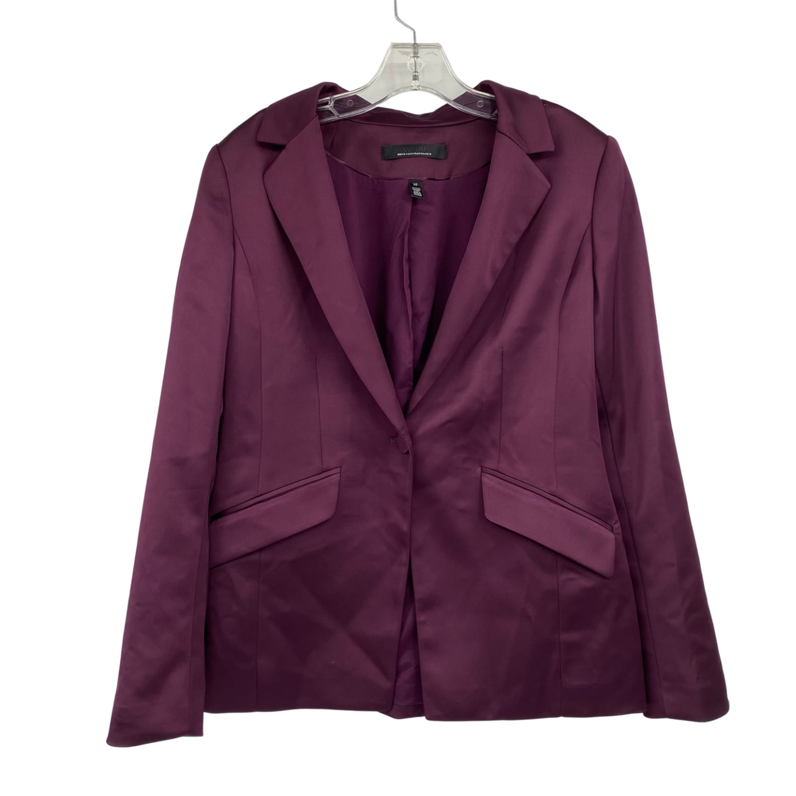 White House Black Market Purple Satin Blazer