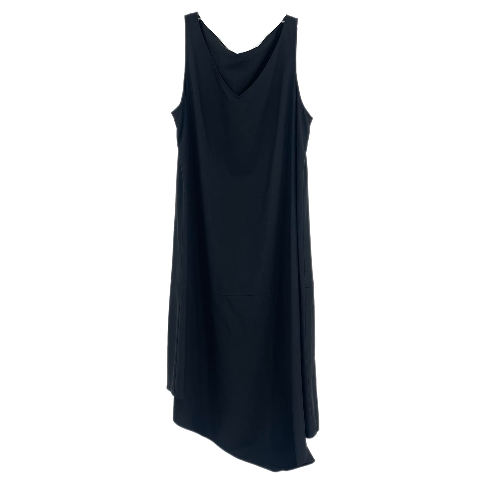 Eileen Fisher Black Asymmetric Midi Dress