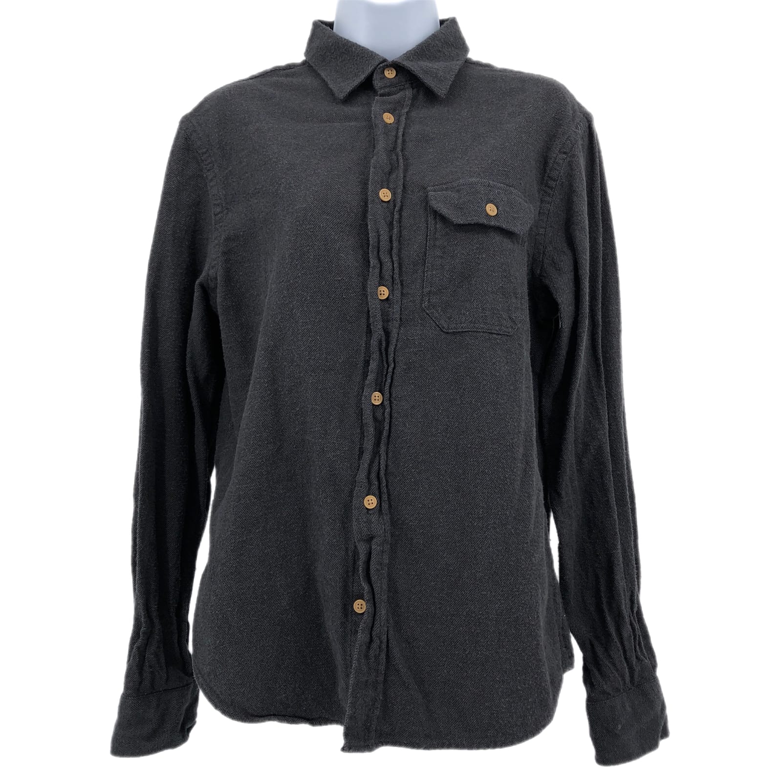 Zara Gray Beige Button-Up Shirt