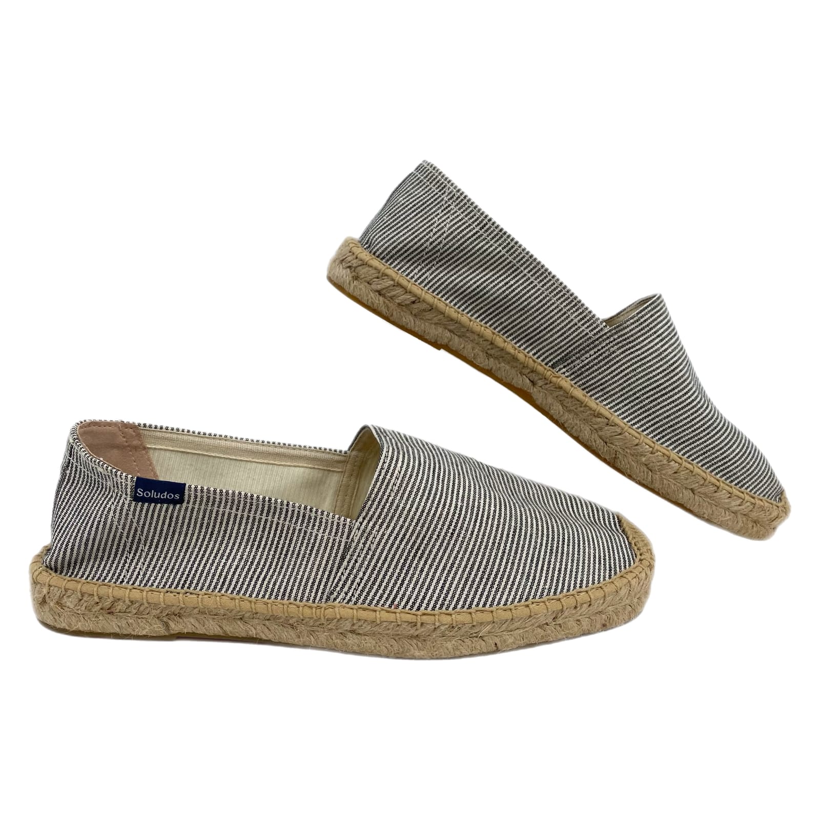 Soludos Blue White Striped Espadrilles