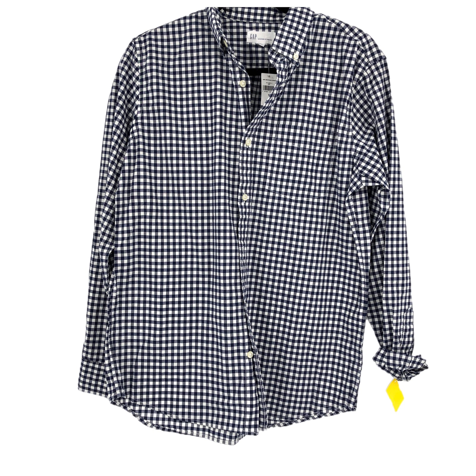 GAP Blue & White Plaid Button-Up Shirt