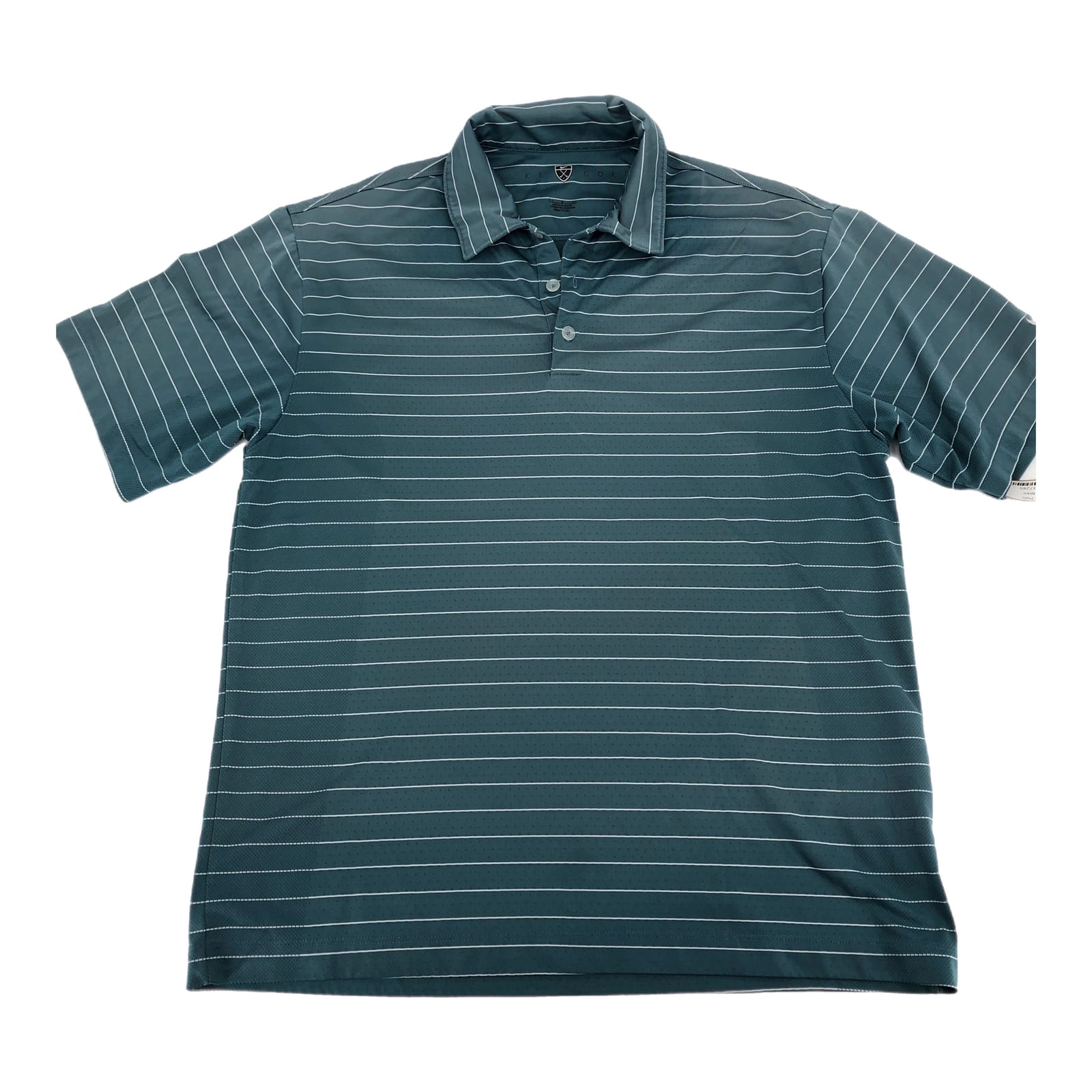 Nike Blue-White Striped Polo Shirt