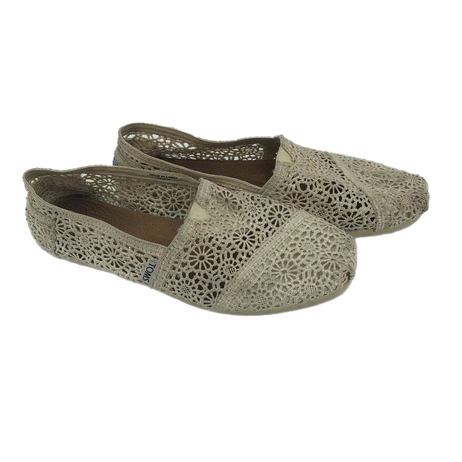 Toms Cream Stretch Espadrilles