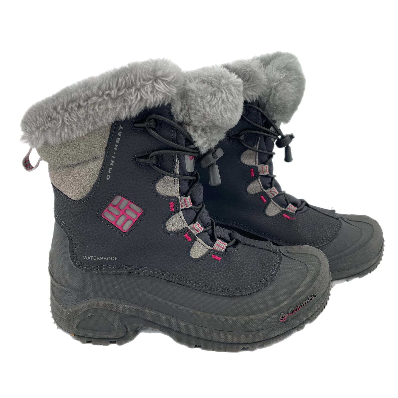 Columbia Gray-Pink Synthetic Winter & Rain Boots