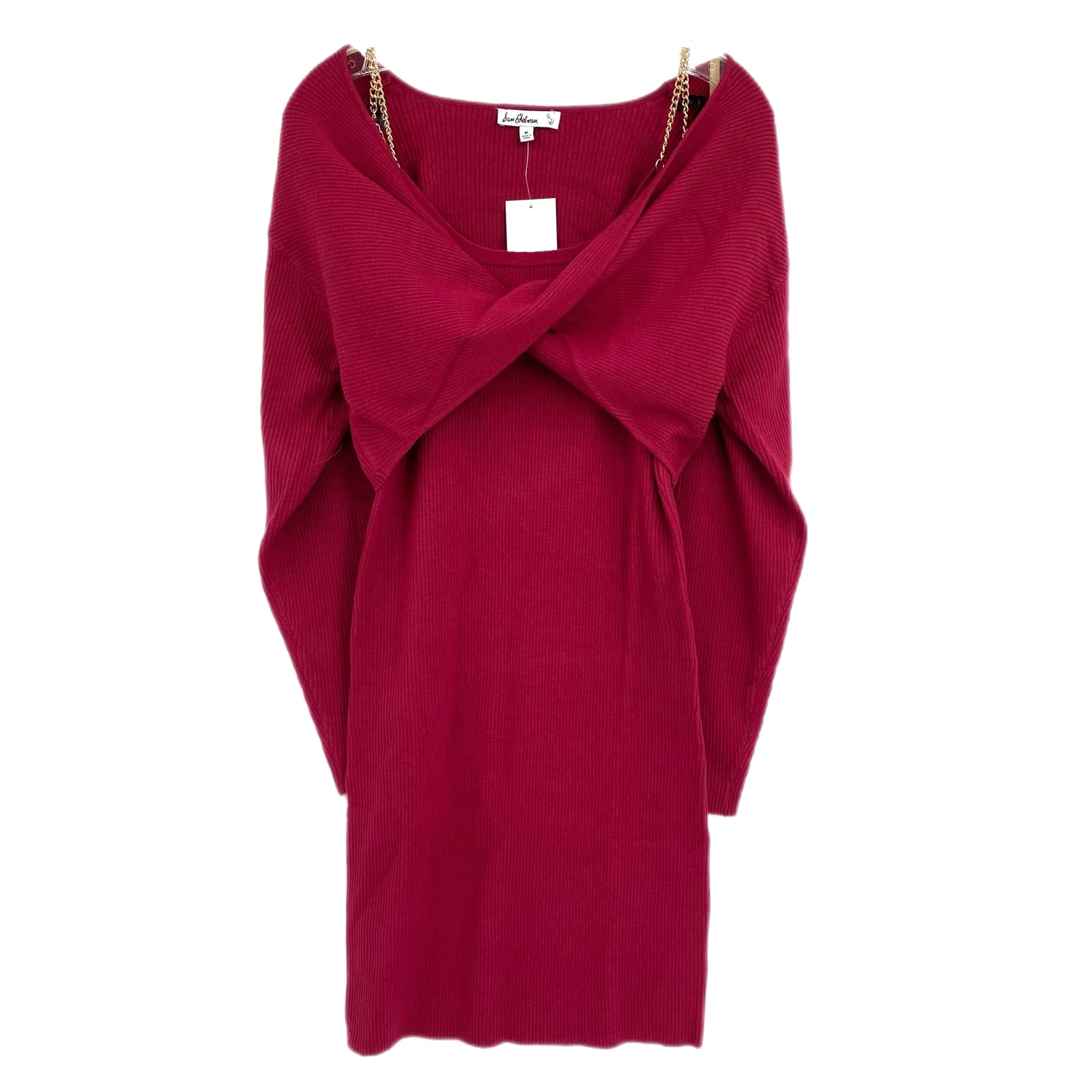 Sam Edelman Red Allie Rib Knit Bodycon Mini Dress & Shrug