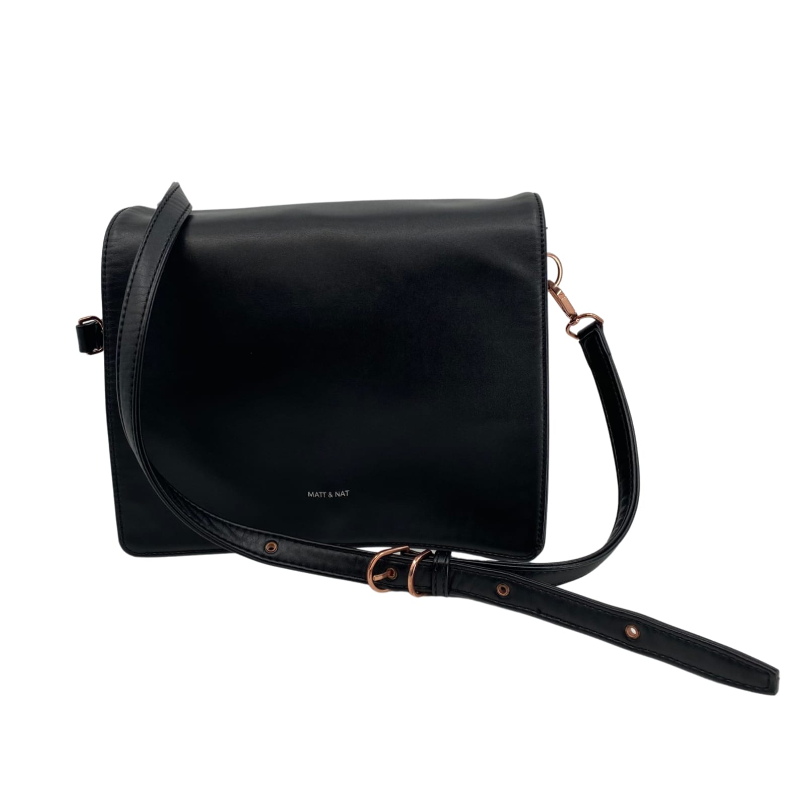 Matt & Nat Black Faux Leather Crossbody Bag
