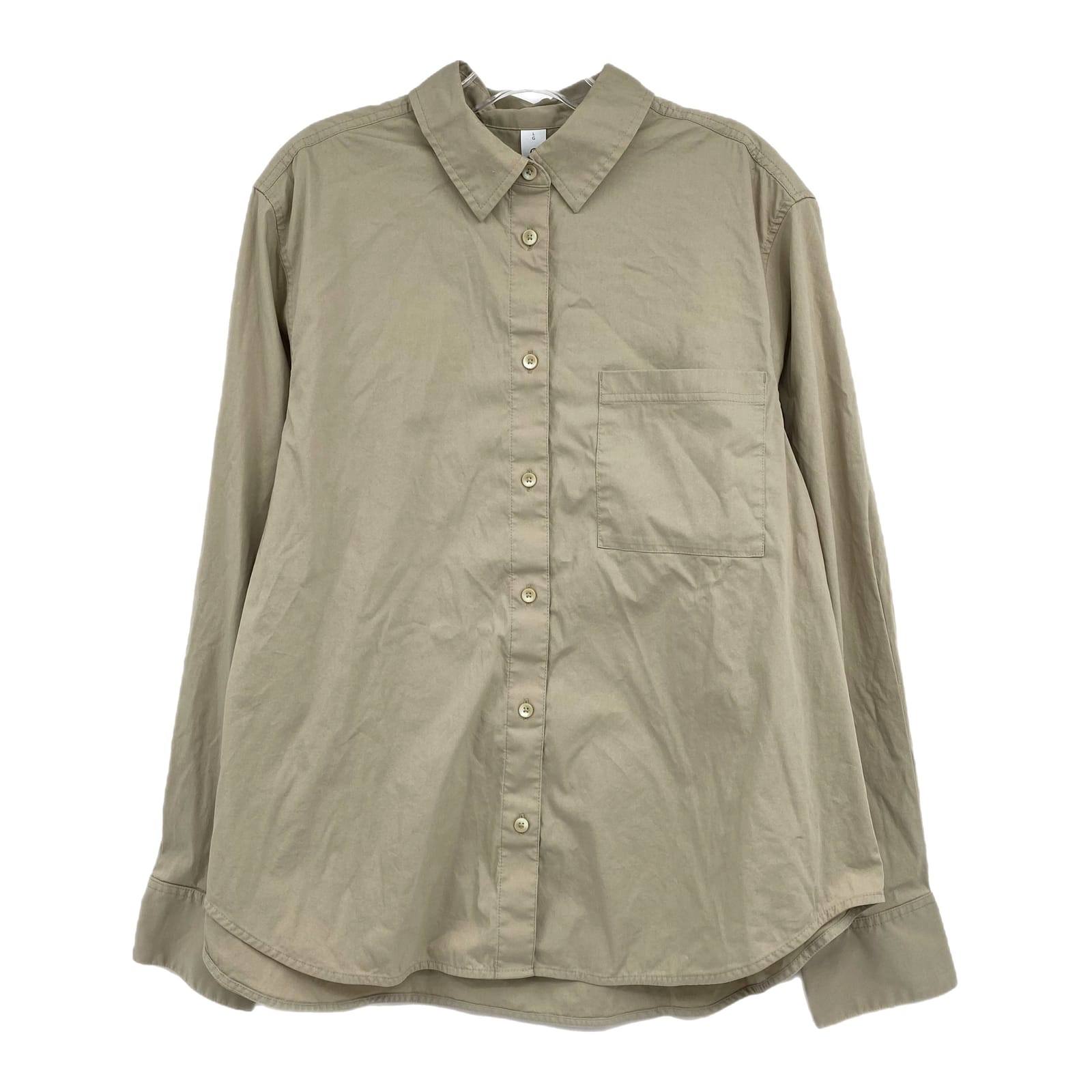 Lululemon Tan Cotton-Nylon Long Sleeve Button-Up Shirt