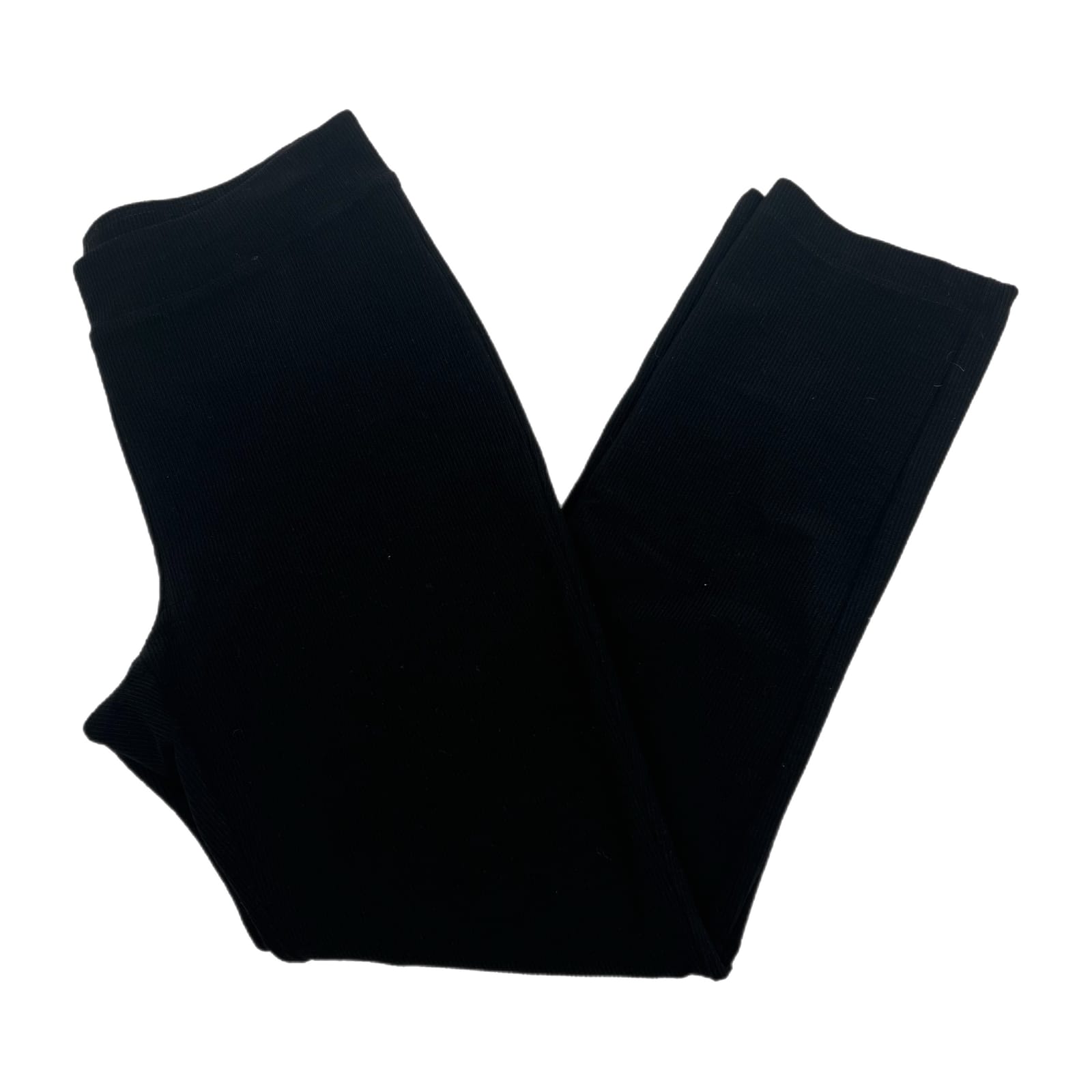 Eileen Fisher Black Ribbed Straight Leg Pants