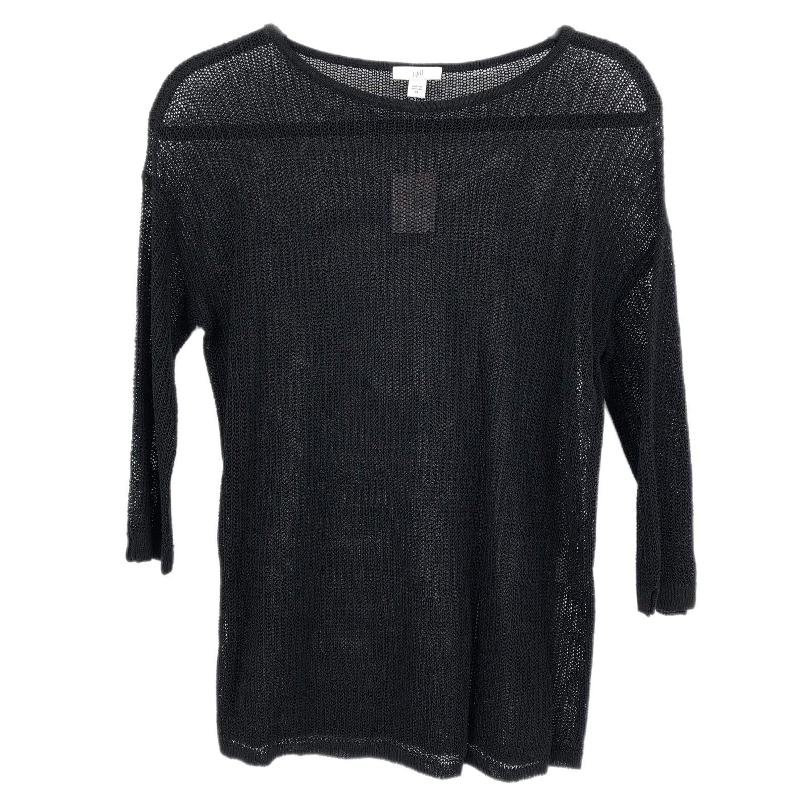 J. Jill Black Classic Pullover Long Sleeve