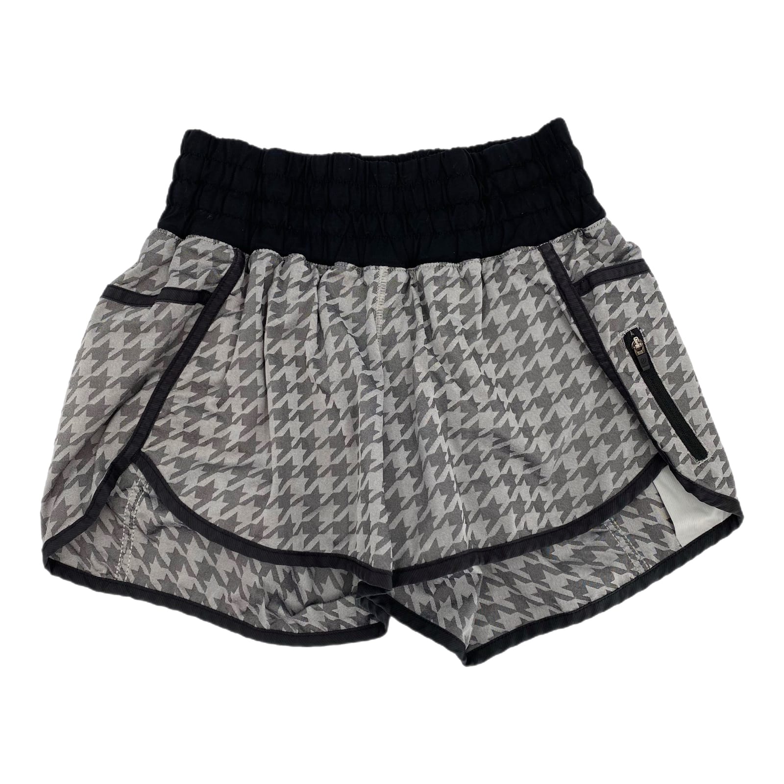 Lululemon Gray Black Houndstooth Athletic Shorts