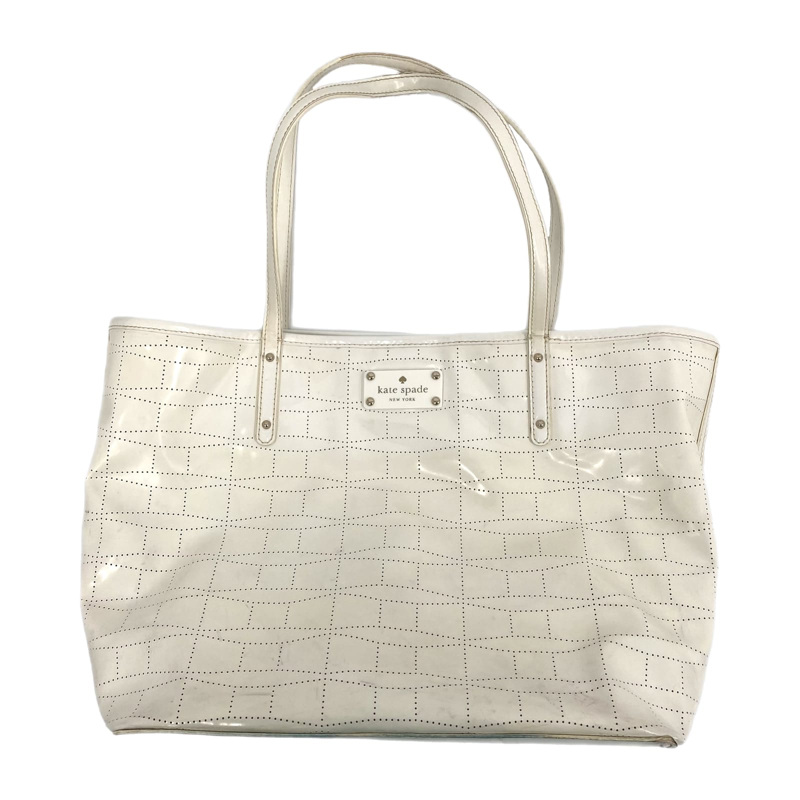 Kate Spade White Patent Leather Tote