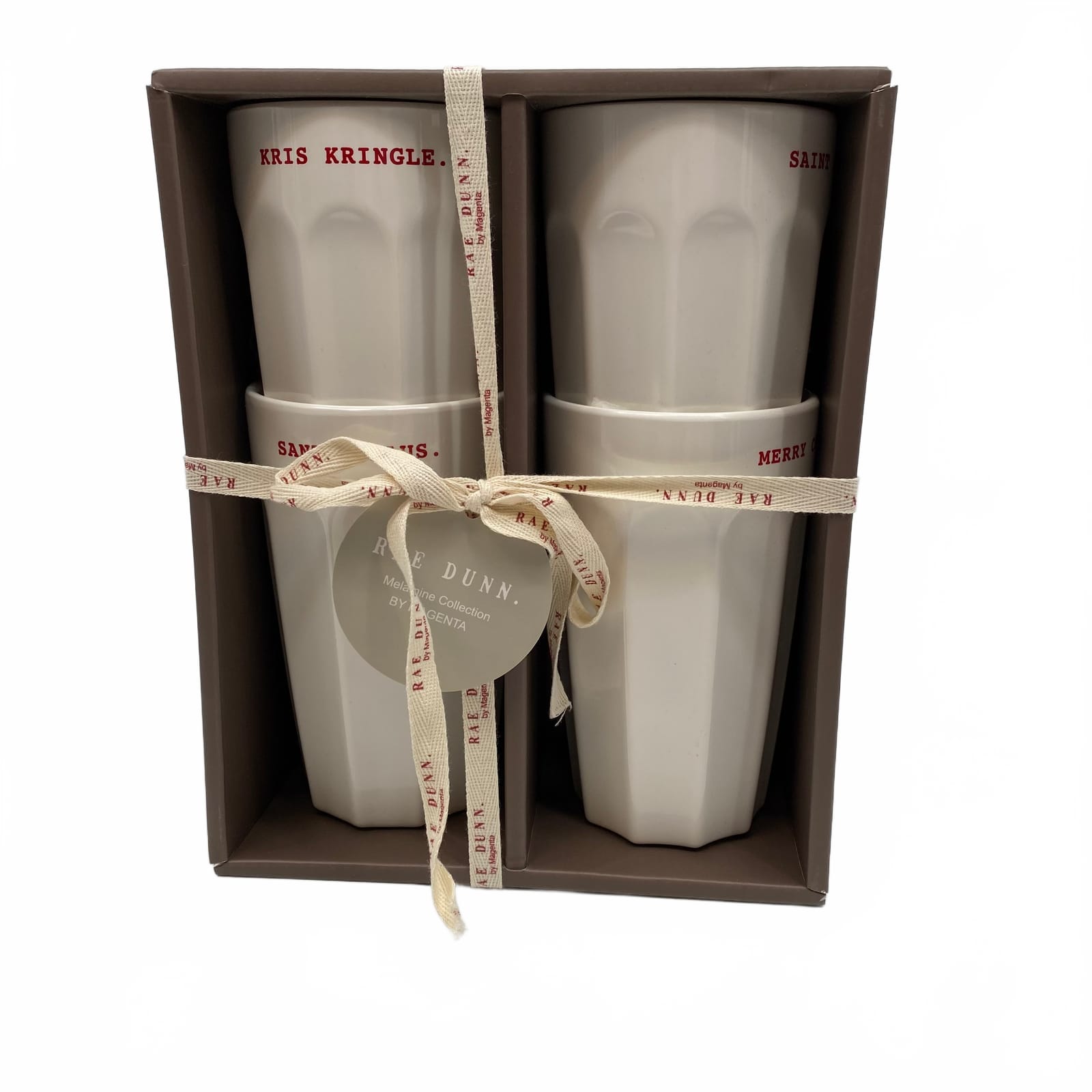 Rae Dunn White Red Christmas Cup