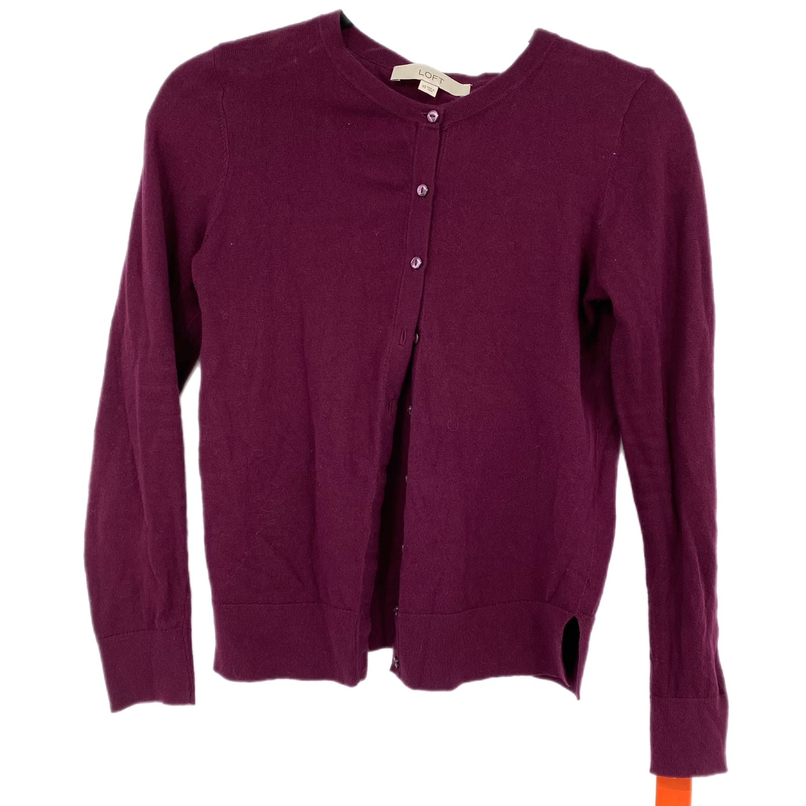 LOFT Purple Cotton Cardigan