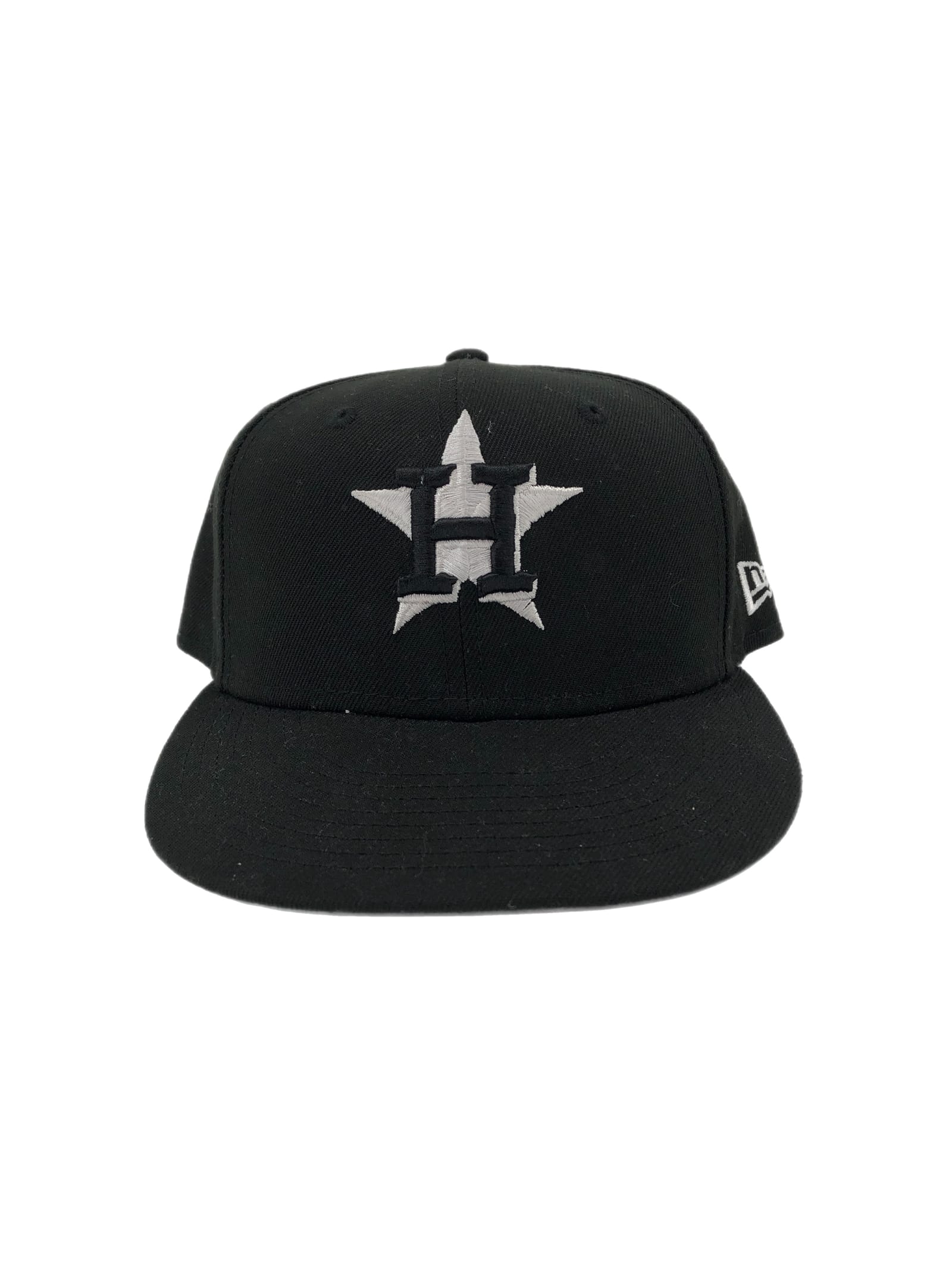 New Era Black & White Houston Stretch Baseball Cap