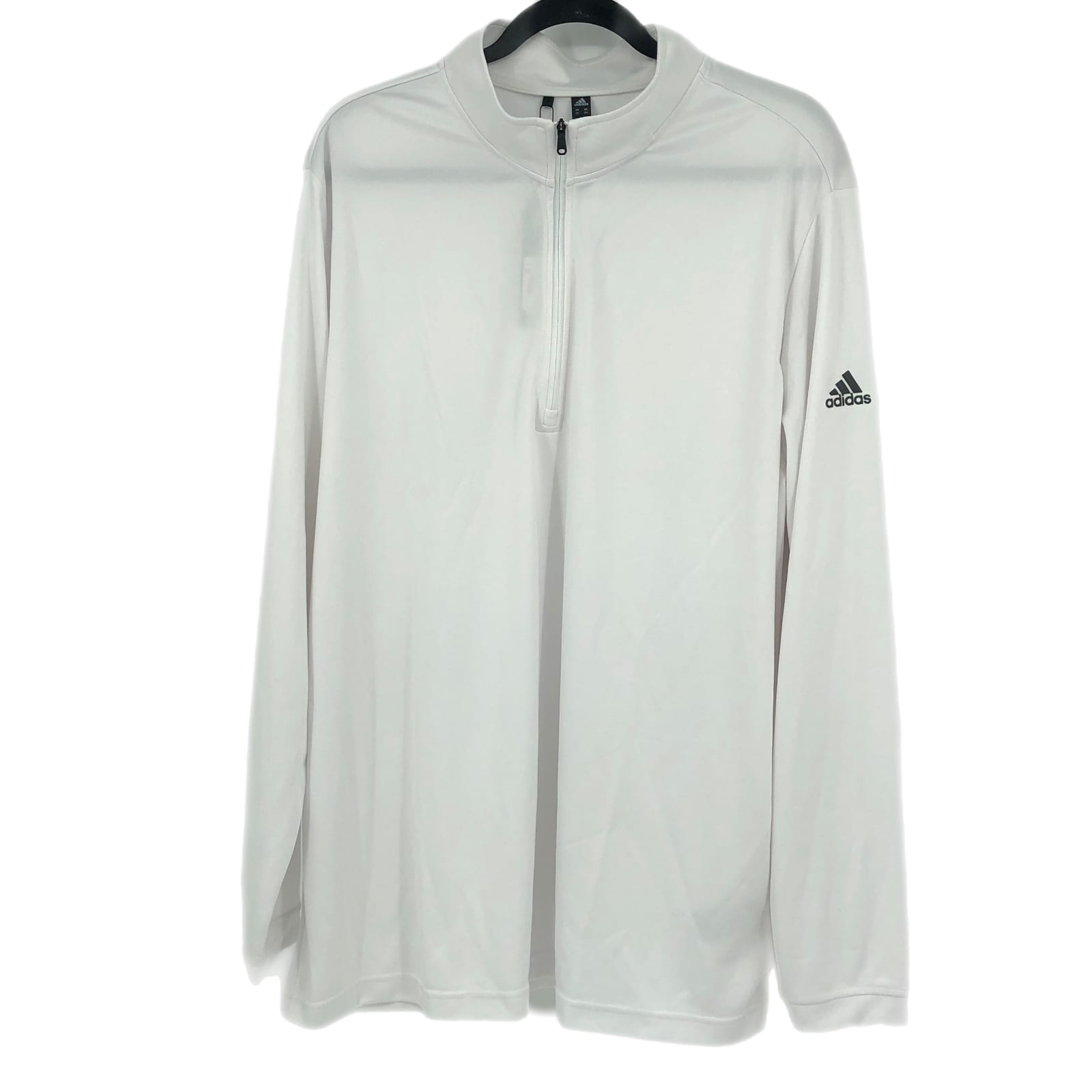 adidas White Quarter Zip Golf Jacket