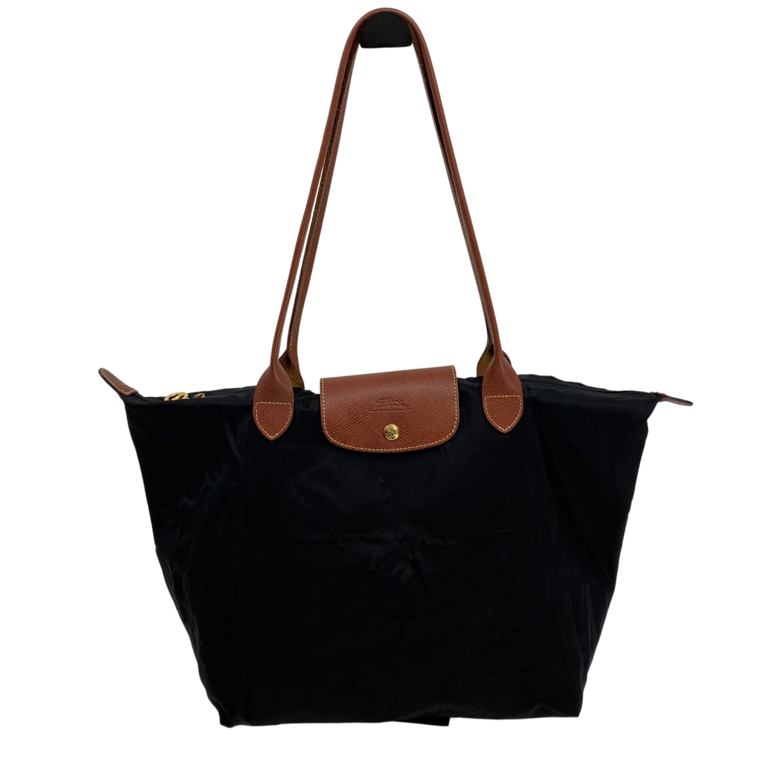 Longchamp Black Nylon Leather Shoulder Bag