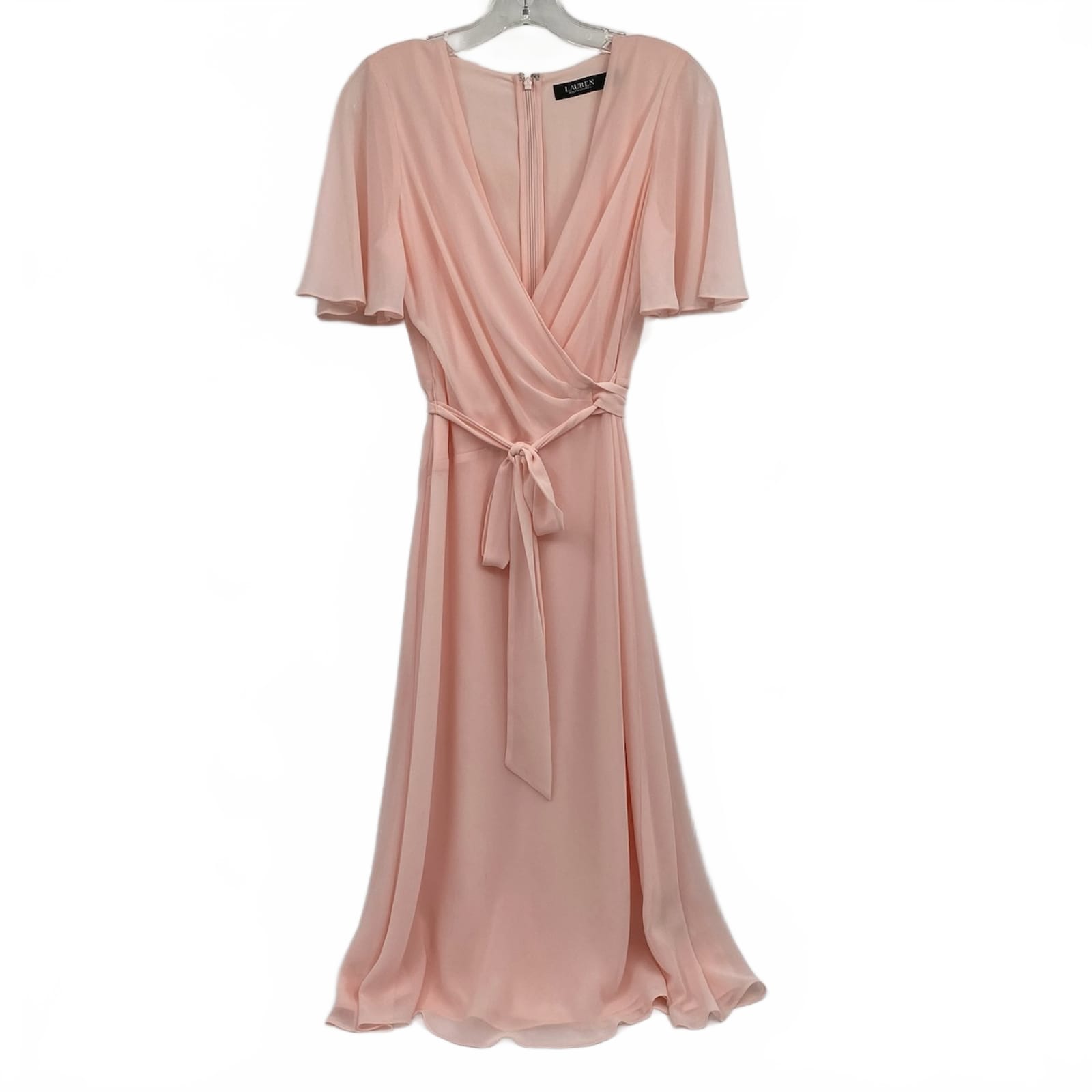 Ralph Lauren Pink Wrap Midi Dress