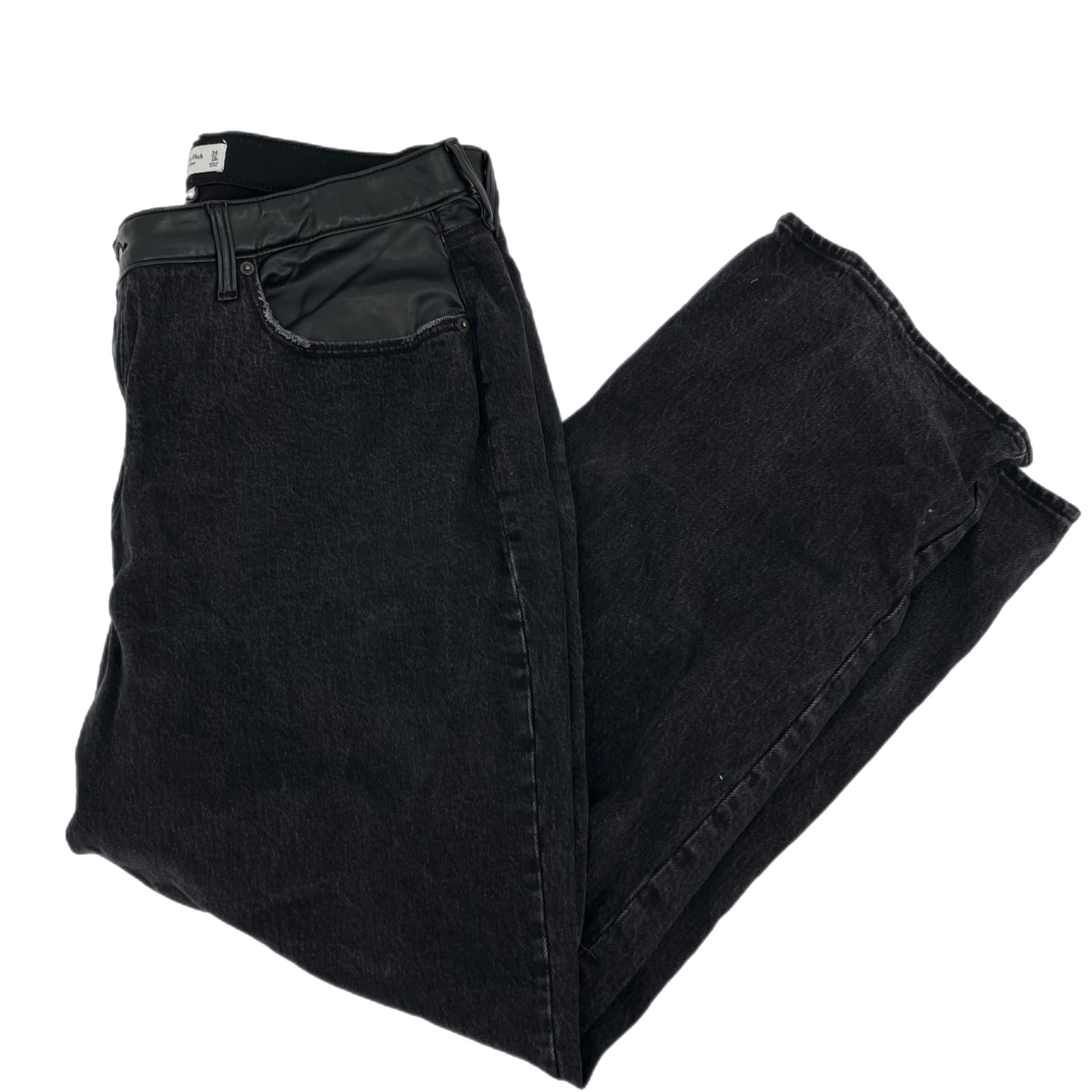 Abercrombie & Fitch Black Wide-Leg Jeans