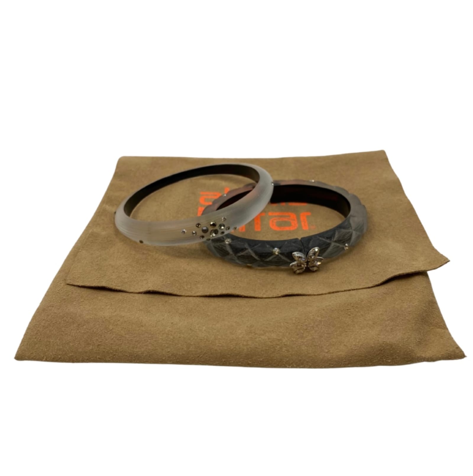 Alexis Bittar Gray Silver Bangle Set