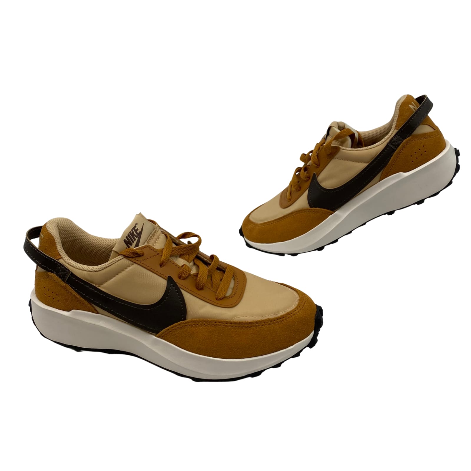 Nike Brown Synthetic Waffle Debut Sneakers