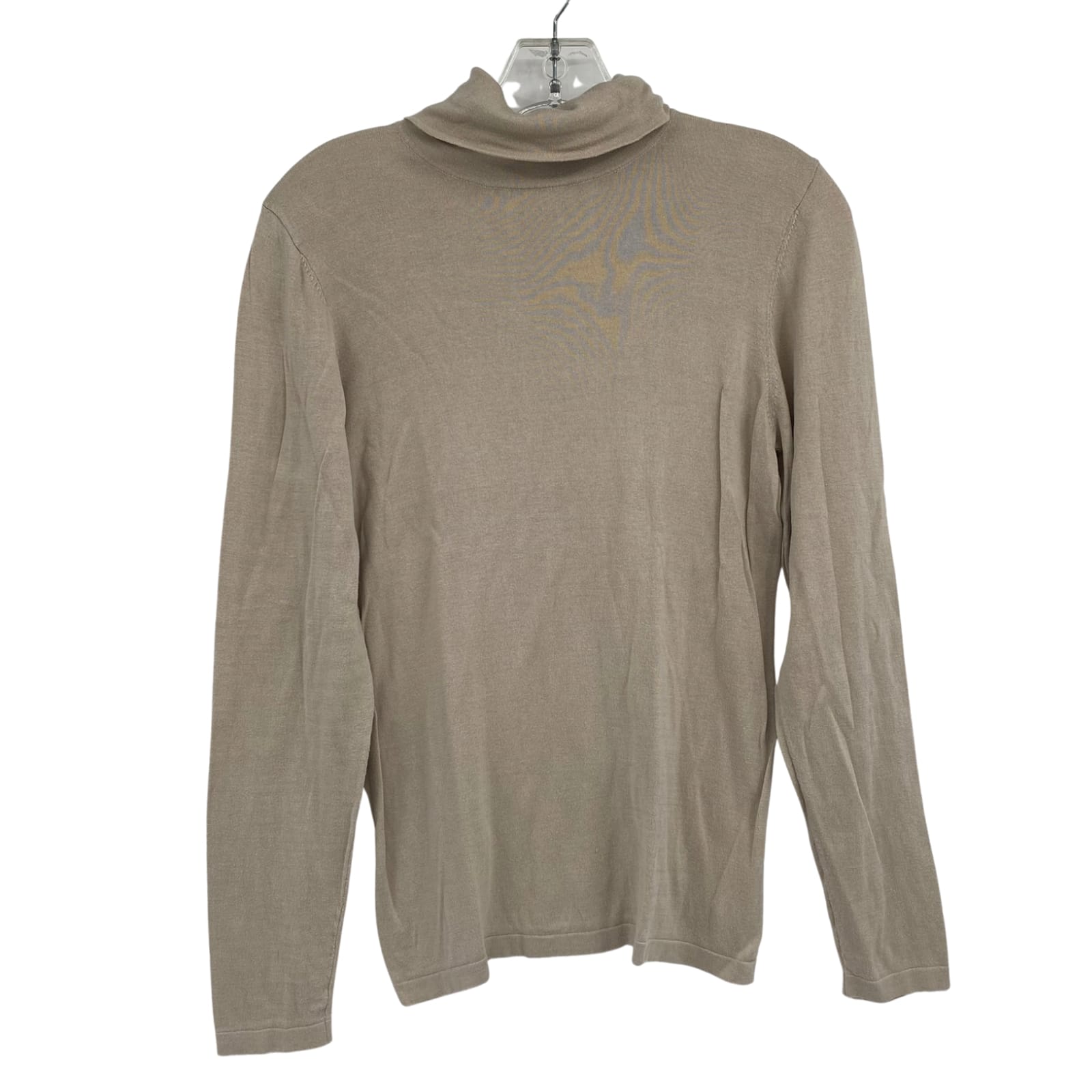 Lilysilk Beige Silk Turtleneck Tee