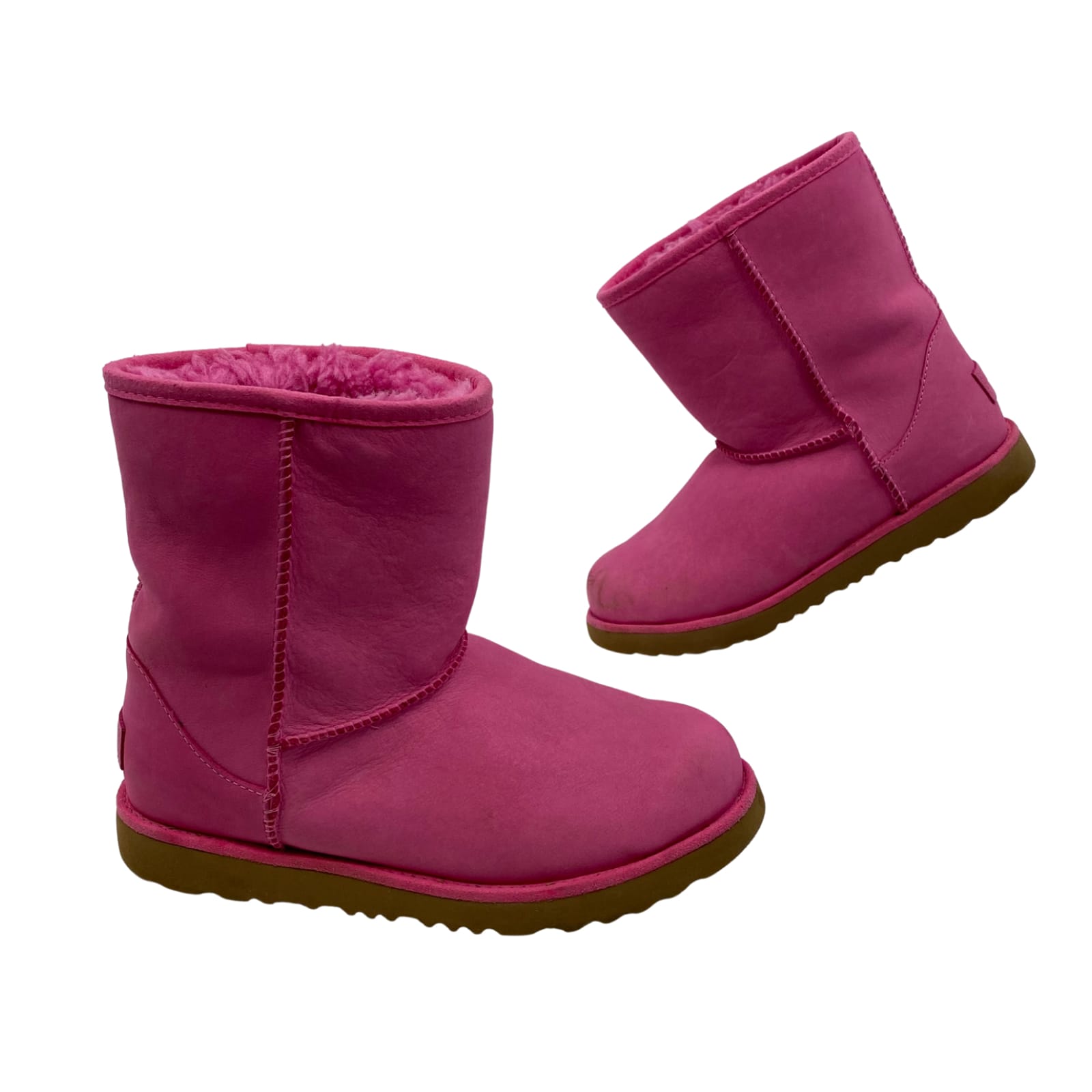 UGG Pink Classic Leather Booties