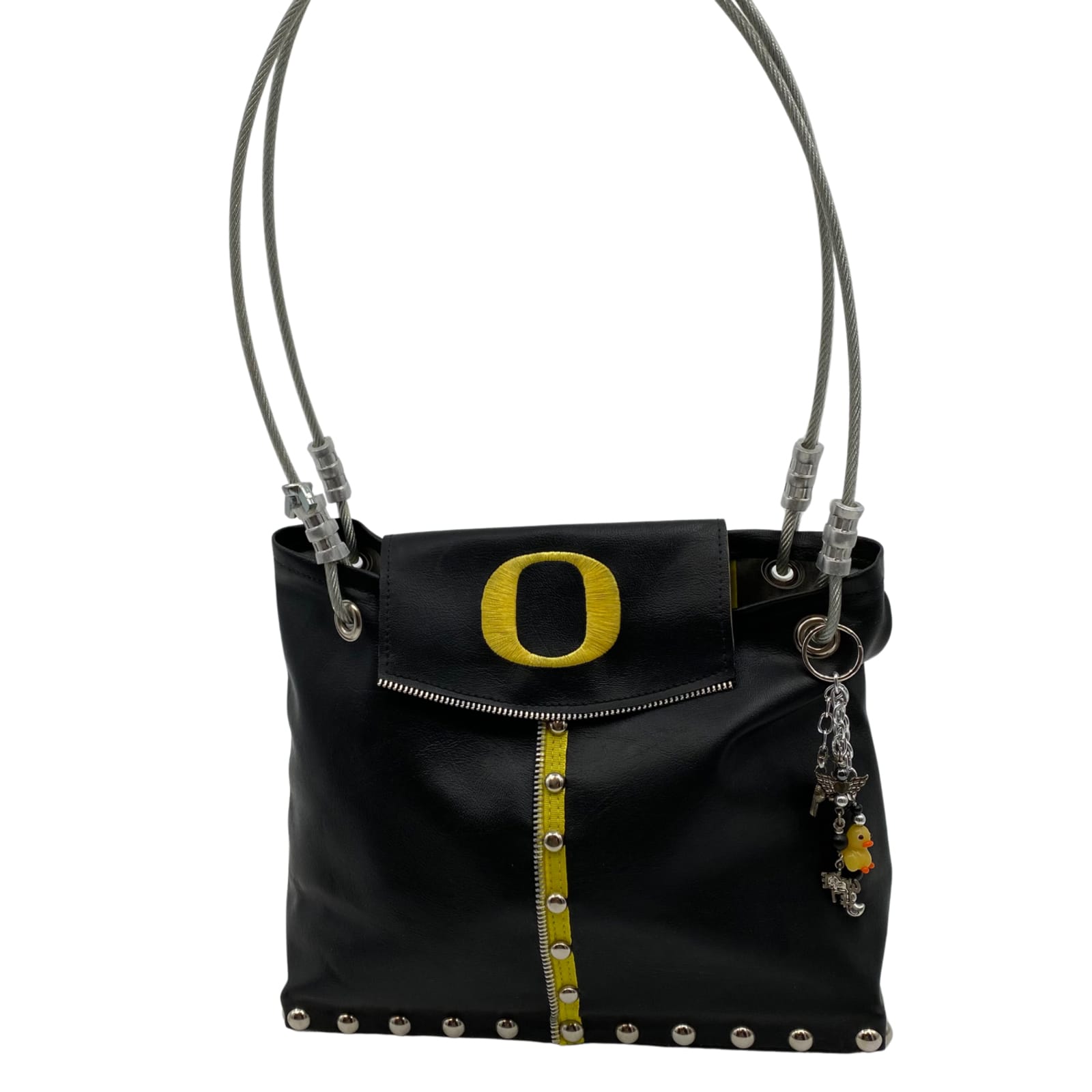 Tomboy Totes Black Faux Leather Shoulder Bag