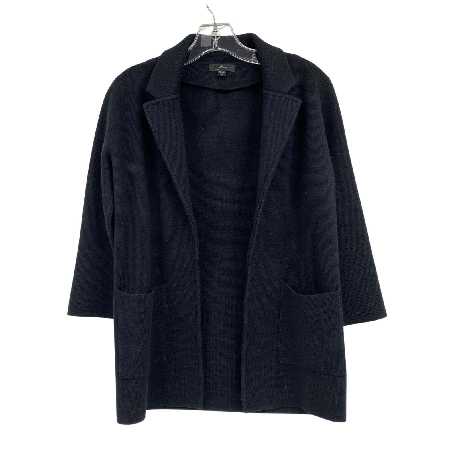 J. Crew Black Cotton Wool Blazer