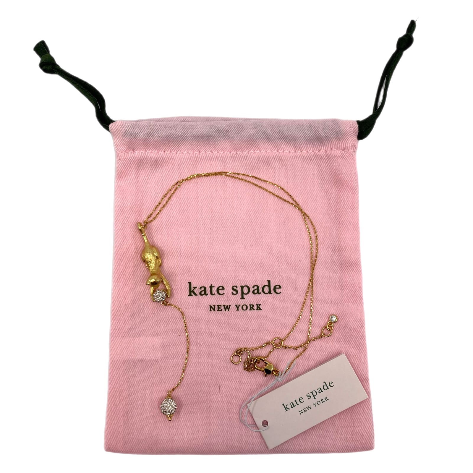 Kate Spade Gold House Cat Necklace